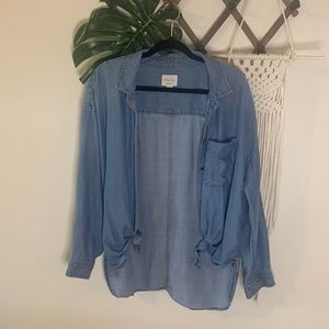 American Eagle Outfitters Oversized Fit Chambray Shirt Large